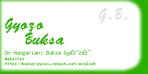 gyozo buksa business card